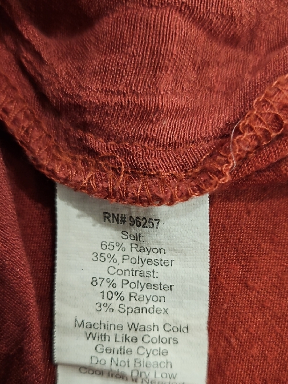 PerSeption Concept Dusty Rose Tie-Front Short Sleeve Blouse - Picture 4 of 5